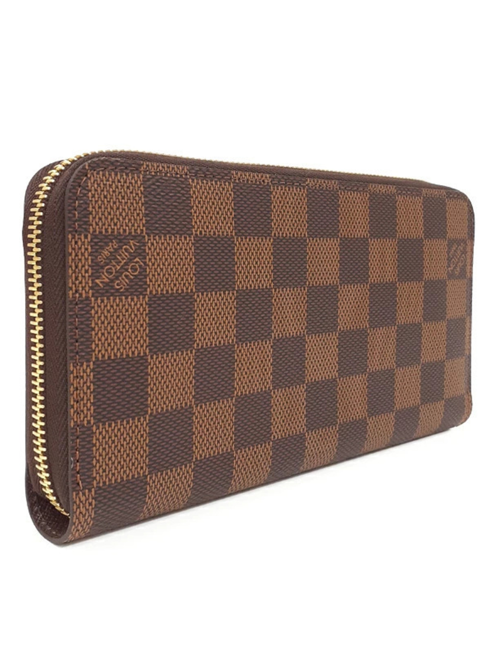 Louis Vuitton Long Wallet Zippy Damier Round Zipper Brown